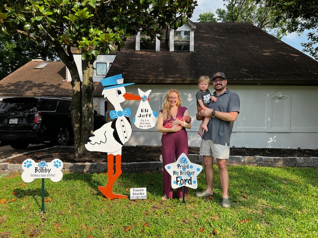 New Baby Announcement Yard Sign in Atascocita, Texas