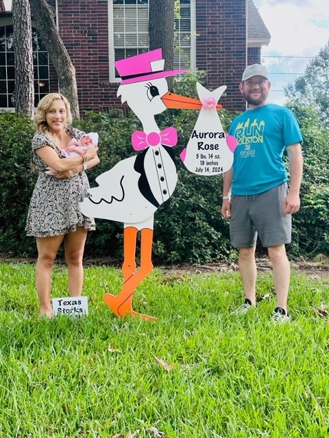 New Baby Announcement Yard Sign in Kingwood, Texas