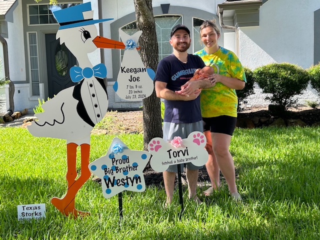 New Baby Announcement Yard Sign in Houston, Texas