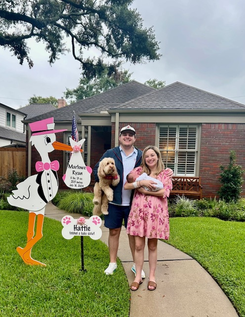 New Baby Announcement Yard Sign in Houston, Texas