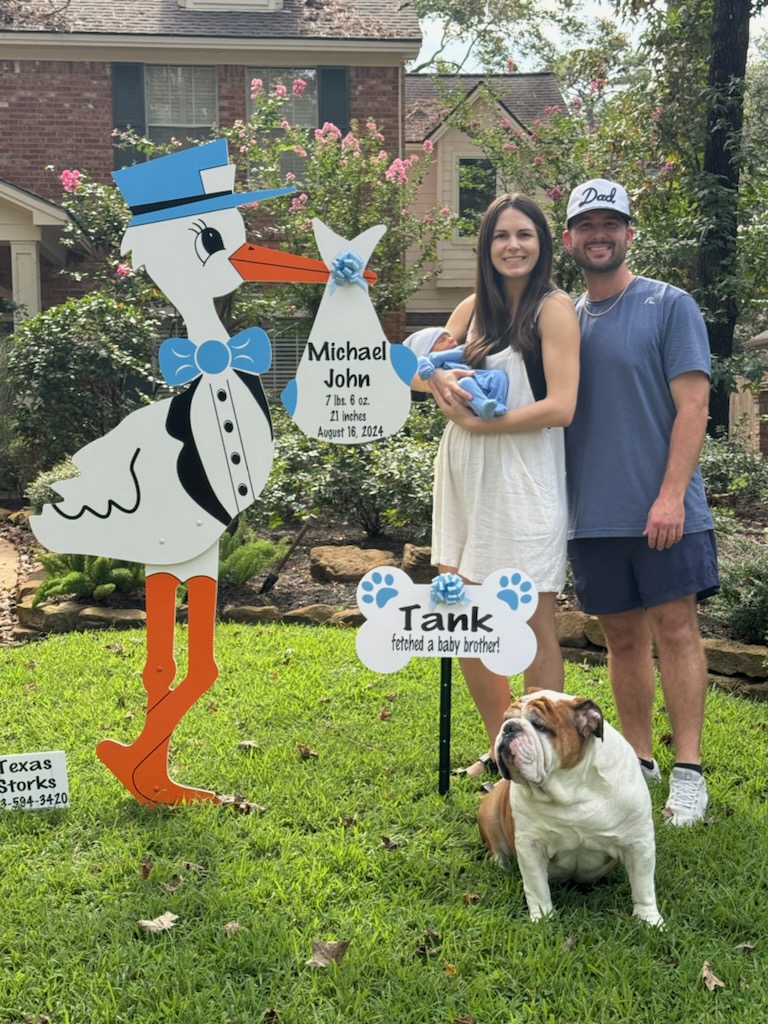 New Baby Announcement Yard Sign in Kingwood, Texas