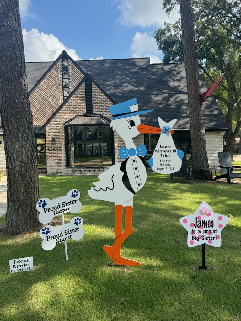 New Baby Announcement Yard Sign in Houston, Texas